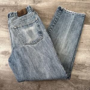 Brooks Brothers 346 Jeans Mens 34x30 Straight Leg Light Wash Cotton Denim